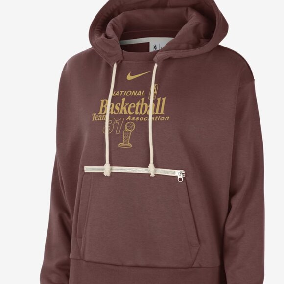 NWT Team 31 Standard Issue Women's Nike Dri-FIT NBA Pullover Hoodie Large Brown - Picture 2 of 11